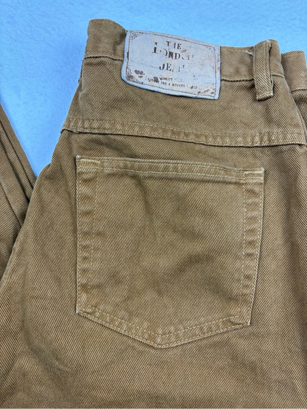 VTG 90s Moda International The‎ London Jean High Waisted Tapered Denim Brown 10